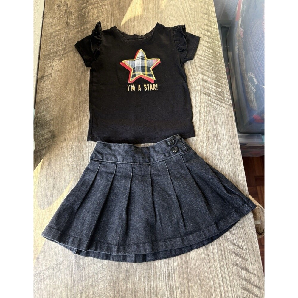 Garanimals Girls Black & Red Top & Skirt Set Size 2T